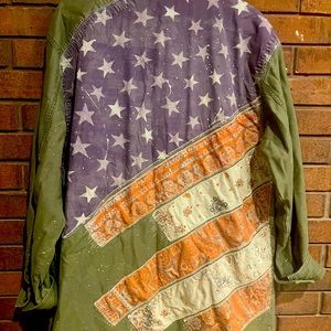 We the Free Spruce Flag shacket jacket Large Free People